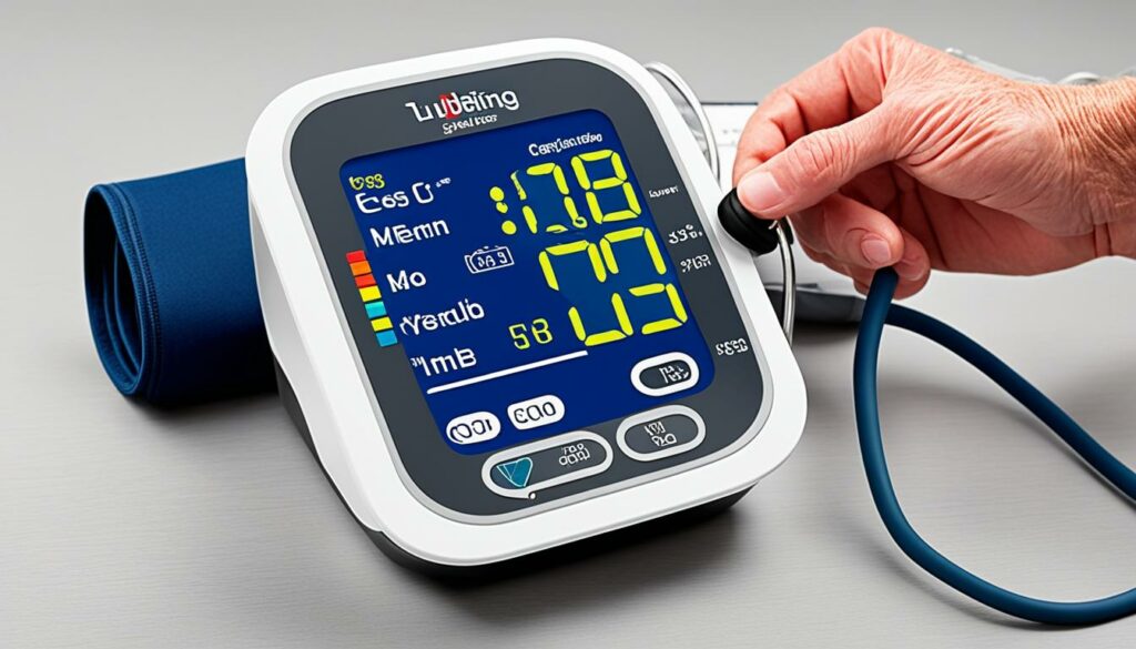 Blutdruckmessgerät mit großen Displays