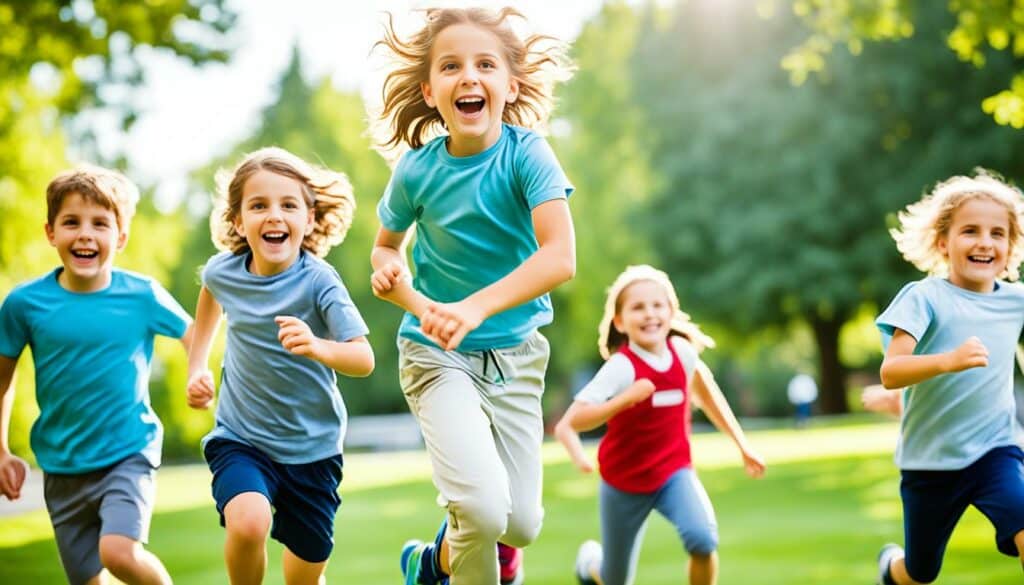 Kinder bei körperlicher Aktivität