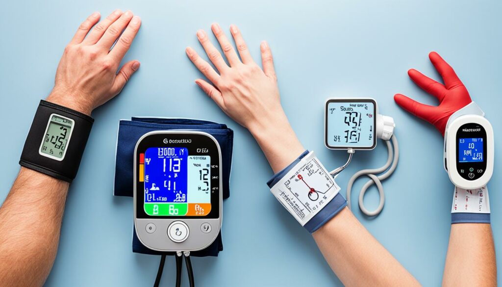 Vergleich von Arm- und Handgelenk-Blutdruckmessgeräten